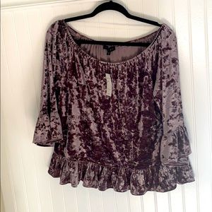 Crushed velvet top